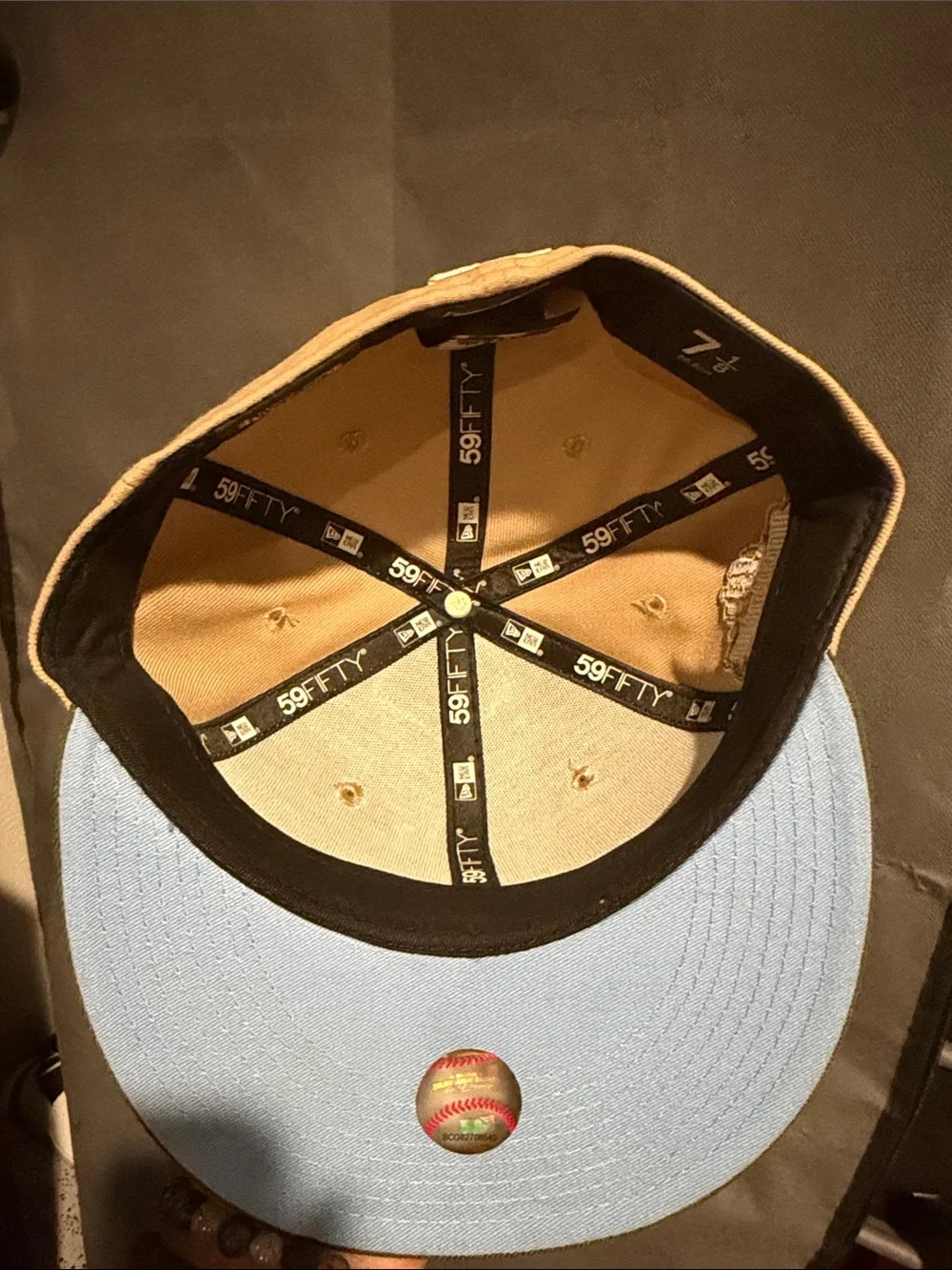 New Era LA Dodgers 59FIFTY Fitted Cap in Tan and Olive Green